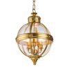 Lampa wisząca kula Adams FE-ADAMS-3P-BB Feiss przezroczysta mosiądz