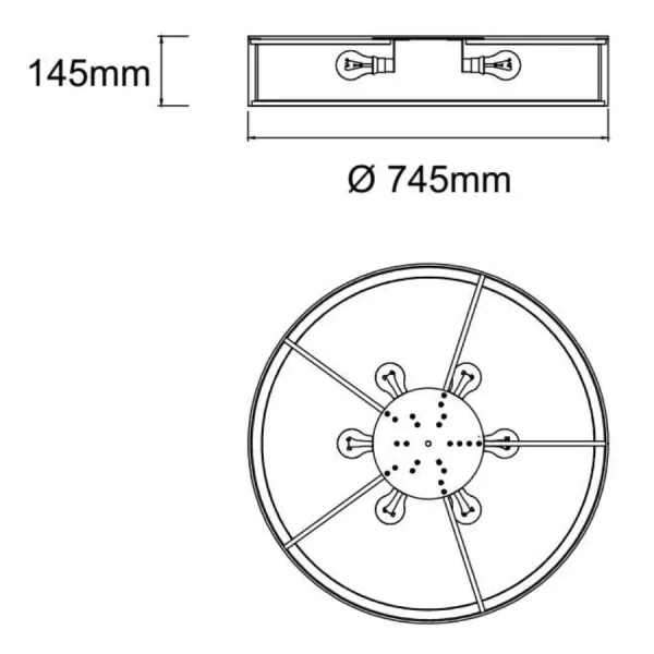 Nowoczesna lampa sufitowa Zalindro PL Gold 74 OR86058 złoty biały