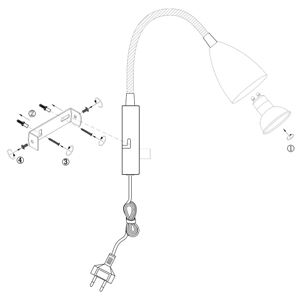 Kinkiet LAMPA ścienna CIRO 106588 Markslojd metalowa OPRAWA regulowany reflektorek na peszlu biały