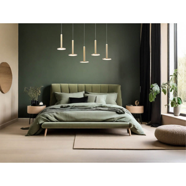 Kuchenna lampa wisząca Esquel nad wyspę LED 53W 3000K złota