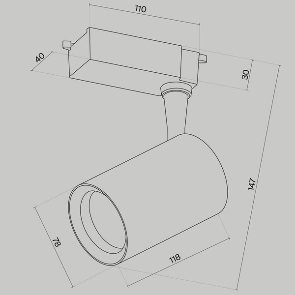 1-fazowa lampa sufitowa Vuoro TR003-1-10W3K-S-B LED 10W 3000K czarny