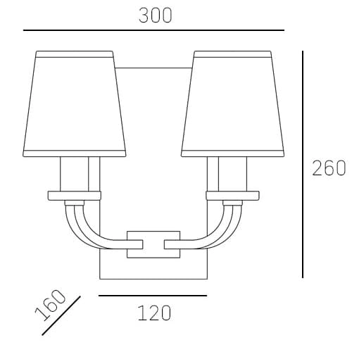 Klasyczny kinkiet New York w02510au-wh Cosmolight metal tkanina złoty biały
