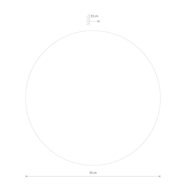 Okrągła lampa ścienna Ring metalowa LED 15W 3000K do pokoju złota
