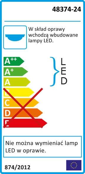 Lampa sufitowa AXEL 48374-24 plafon LED 24W 4000K kwadratowy IP44 biały