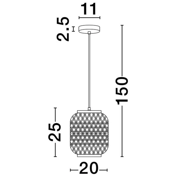 Pleciona lampa wisząca POMALCA LE44860 ekologiczna naturalna