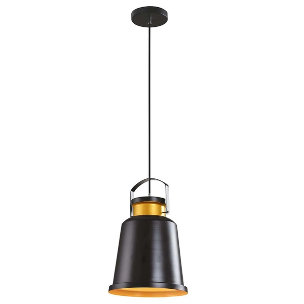 Wisząca lampa ISLAND MD1038-1M metalowa industrialny zwis loft czarny złoty