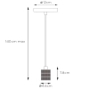 Wisząca lampa metalowa Jova 08426/01/02 Lucide loftowa złota czarna