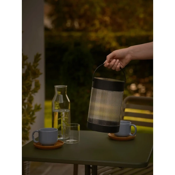 Lampka stołowa solarna tuba Coupar 2518215003 IP44 ściemnialna czarny