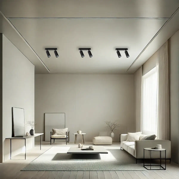 Podwójna sufitowa lampa MICA SPOT ML1144 do kuchni tubka czarny