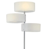 LAMPA podłogowa DRS8006/3F 8C Elem metalowa OPRAWA stojąca chrom biała