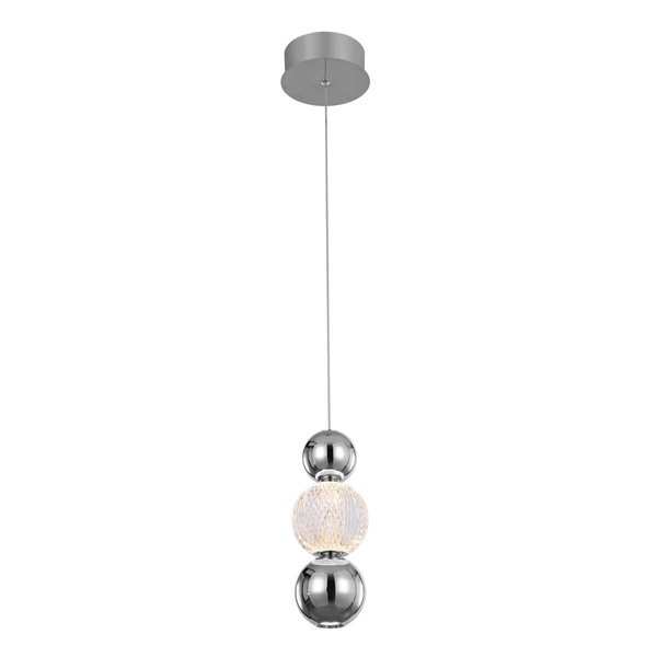 Metalowa lampa zwis Oter PND-83728-7W-3K-CH Italux LED 7W 3000K przezroczysty chrom