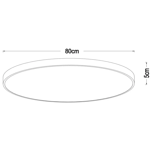 Plafon okrągły UNAR 79185/80/31 Lucide LED 80W 2700K na korytarz biała