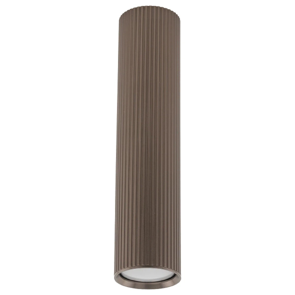 Nowoczesna sufitowa lampa Tube 11029 tuba żebrowana brązowy