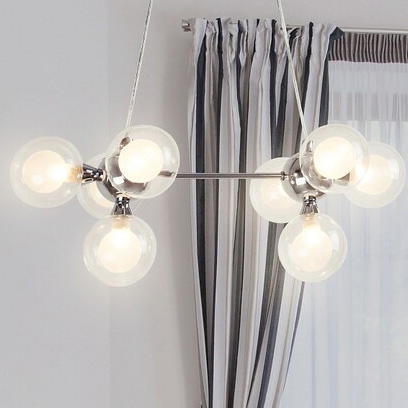 LAMPA wisząca BRIELLA 2624 Rabalux szklana OPRAWA zwis kule balls molekuły przezroczyste