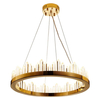 Kryształowy żyrandol Lusso DN918 gold Step LED do salonu złoty