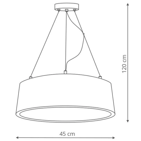 LAMPA wisząca MALAGA LP-622/1P GREY Light Prestige okrągła OPRAWA zwis LED 24W 3000K metalowy szara