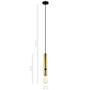 LAMPA wisząca TORLA PEN-5041-1-BKBR Italux metalowa OPRAWA tuba zwis OPRAWKA na żarówkę mosiądz