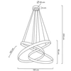 Ledowa wisząca lampa Wave MSE1501100197 Moosee 120W 3000K do jadalni chrom