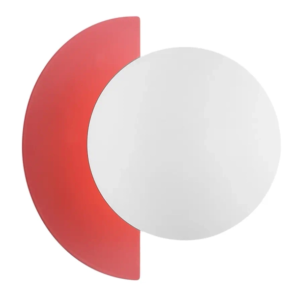 Ścienna lampa okrągła Nauti WL-37482-ROSE do sypialni biała różowa