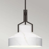 Nowoczesna wisząca lampa Brecken QZ-BRECKEN-2P-OZ-OPAL czarna biała