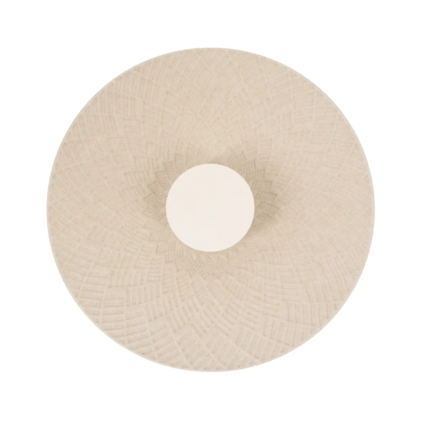 Naścienna lampa filcowa MISAKI W0457 kremowa beżowa LED 6W 3000K kopuła do jadalni