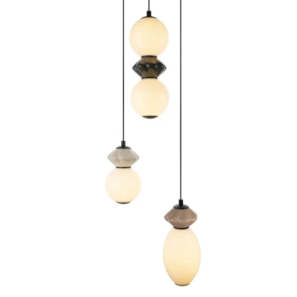 Nowoczesna lampa wisząca Balos PND-94921-4R-BK LED 19W 3000K brązowa