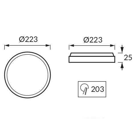 Wpuszczana LAMPA sufitowa SLIM LED C 02488 Ideus metalowa OPRAWA do zabudowy LED 18W 6500K okrągła biała