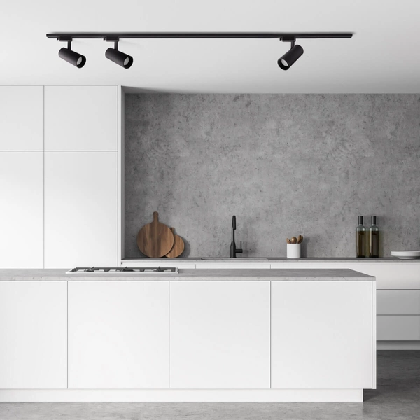 LAMPA sufitowa ICE LP-732/1R 3W BK Light Prestige metalowa OPRAWA reflektorek do systemu szynowego 1-fazowego tuba czarna