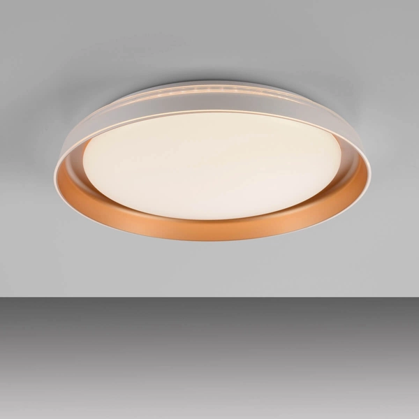 Okrągły plafon Sati 14368-60 Just Light LED 19,5W 3000K do jadalni mosiądz