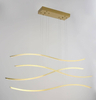 Wisząca lampa nowoczesna Waves wstęgi LED 70W 3000K złota
