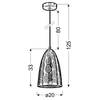 Orientalna lampa wisząca SFINKS 31-43313 kropla łezka z wzorkami miedziana