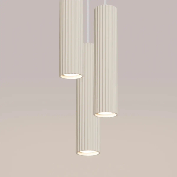 Skandynawska lampa wisząca KARBON SL.1595 potrójna beżowa