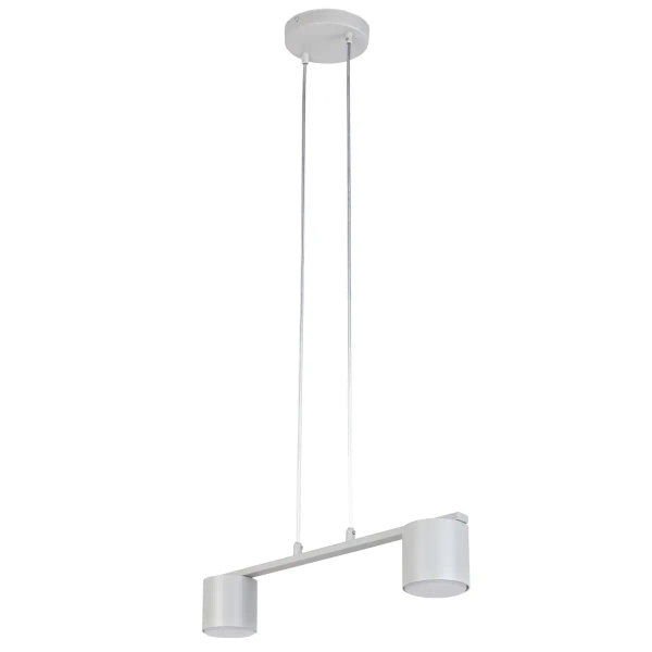 Podwójna lampa wisząca nad wyspę Mila 2 41355 do kuchni szary beżowy
