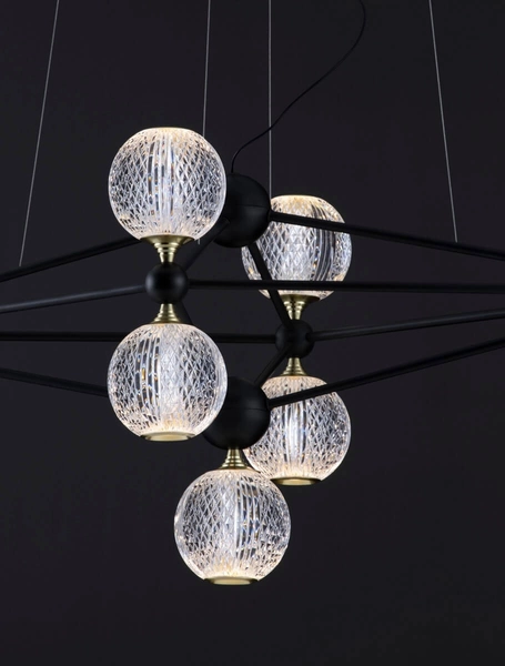 Lampa wisząca BOYA LE42738 LED z funkcją ściemniania czarna