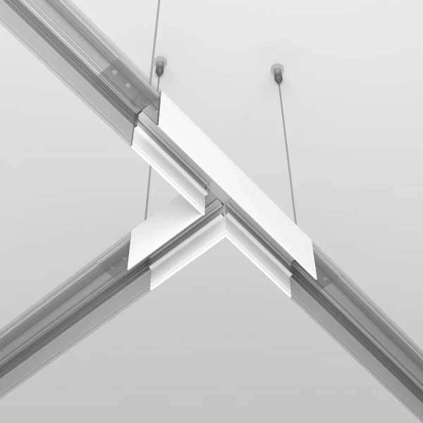 Natynkowy łącznik-T magnetyczny metalowy Exility TRA034CT-41W-DE biały