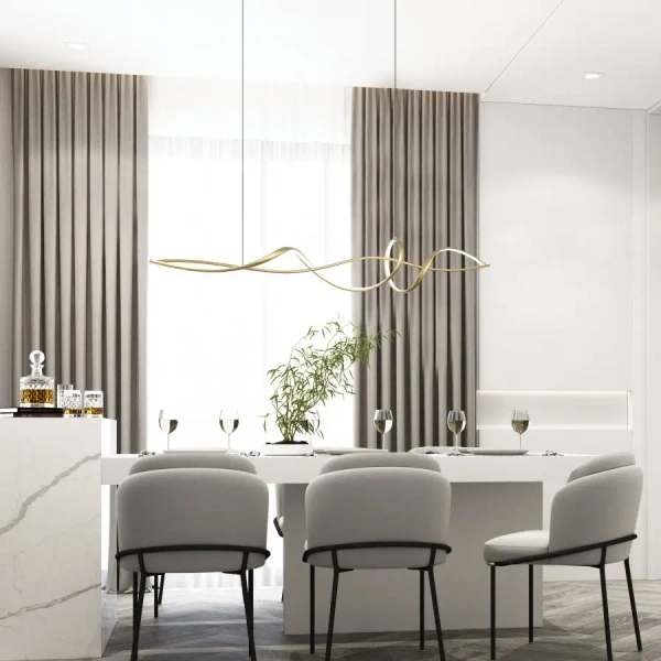 Wisząca lampa do salonu 23108 LED 27W 3000K metalowa złota