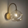Ścienna lampa glamour Lava Sabia 11152 kula bursztynowa koniak