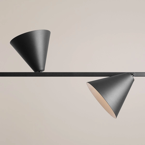 Modernistyczna lampa wisząca Form 1108L1 Aldex do salonu czarna