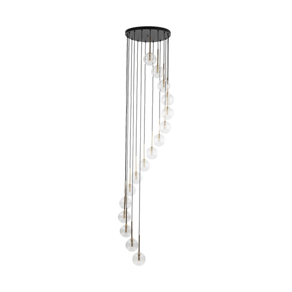 Kaskadowa lampa wisząca Aurora 10182 TK Lighting kule złota czarna