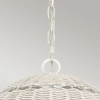 Kulista lampa wisząca Lindendale QZ-LINDENDALE-P-AWH okrągła rattan biały