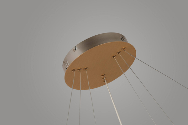 Salonowa lampa wisząca Brighton LED 55W 3000K z kryształkami złota