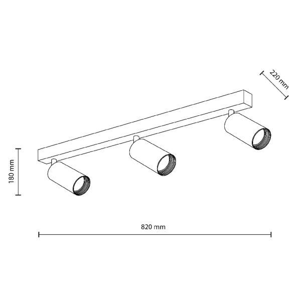 Lampa sufitowa regulowana Amis 10796 na podsufitce tubki biały