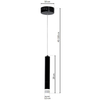 LAMPA wisząca CARBON ML182 Milagro metalowa OPRAWA zwis LED 5W 4000K sopel tuba czarna