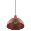 Wisząca lampa do jadalni Cap 6927 zwis nad stół kopuła drewniany ceglany