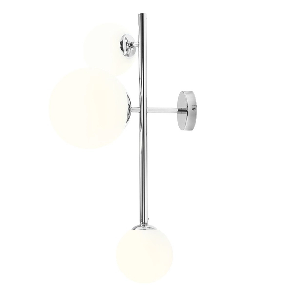 Nowoczesna lampa ścienna DIONE 1092Y4 Aldex balls kinkiet do salonu chrom