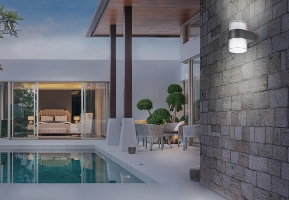 Zewnętrzna lampa ścienna Lars AZ4504 LED 13W 3000K IP44 tubka czarna