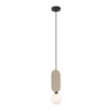 Okrągła lampa wisząca Lorenzo PND-59815-1-BG filcowa biały beżowy