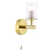 Łazienkowa lampa ścienna Elba ELB0735 szklany żebrowany IP44 złoty