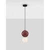 Szklana lampa wisząca JORELIA LE45251 LED 6W 3000K kulista czerwona biała