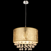 LAMPA wisząca AMY 15187H3 Globo okrągła OPRAWA abażurowa ZWIS z kryształkami glamour crystal złoty